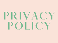Pink and Green Rectangle Privacy Policy