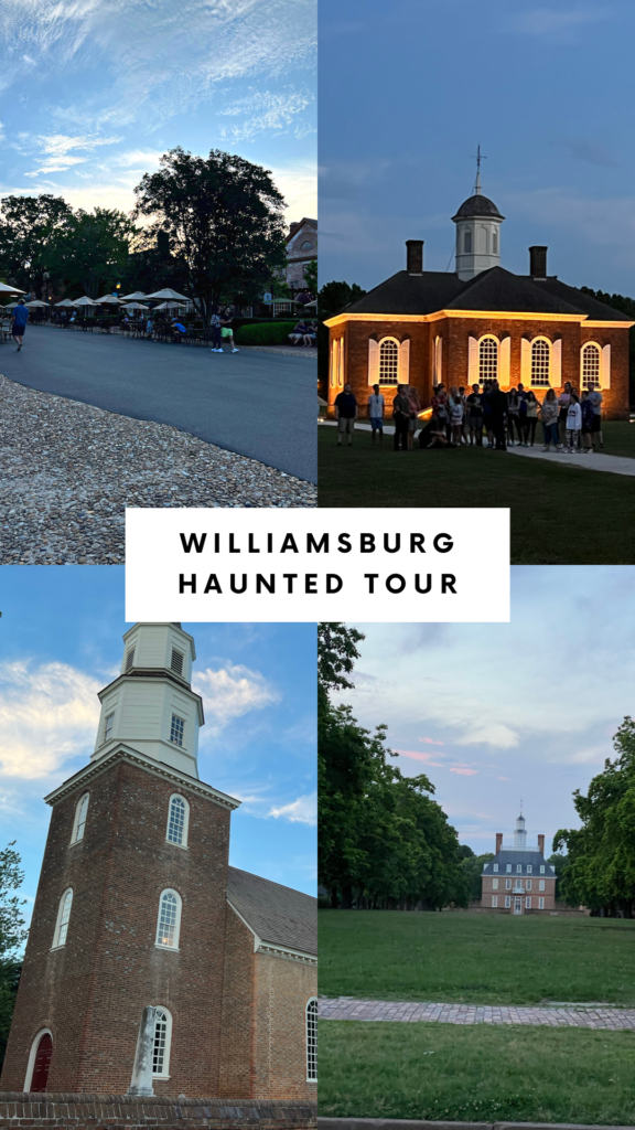 collage of pictures from colonial williamsburg